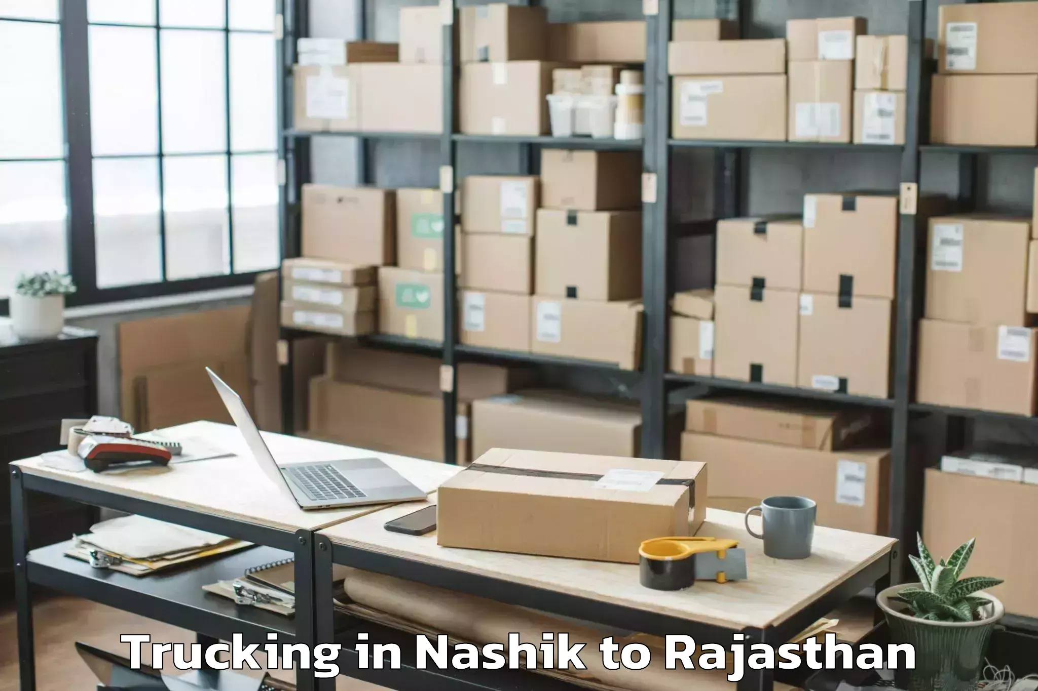 Leading Nashik to Bari Sadri Trucking Provider